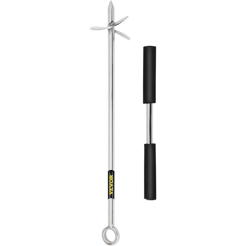 VEVOR Sand Anchor, 18" Length Auger to the Beach and Sandbar, 316 Stainless Steel Screw Anchor w/ Removable Handle, Bungee Line & Carry Bag, for Jet Ski PWC Pontoon Kayak
