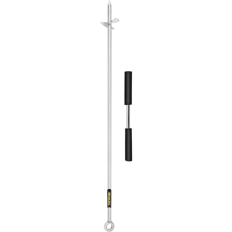 VEVOR Sand Anchor, 36" Length Auger to the Beach and Sandbar, 316 Stainless Steel Screw Anchor w/ Removable Handle, Bungee Line & Carry Bag, for Jet Ski PWC Pontoon Kayak