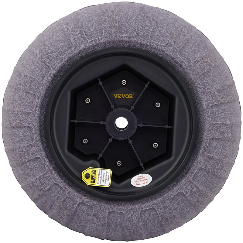 VEVOR Beach Balloon Wheels, 15.7" Replacement Sand Tires, TPU Cart Tires for Kayak Dolly, Canoe Cart and Buggy w/ Free Air Pump, 2-Pack
