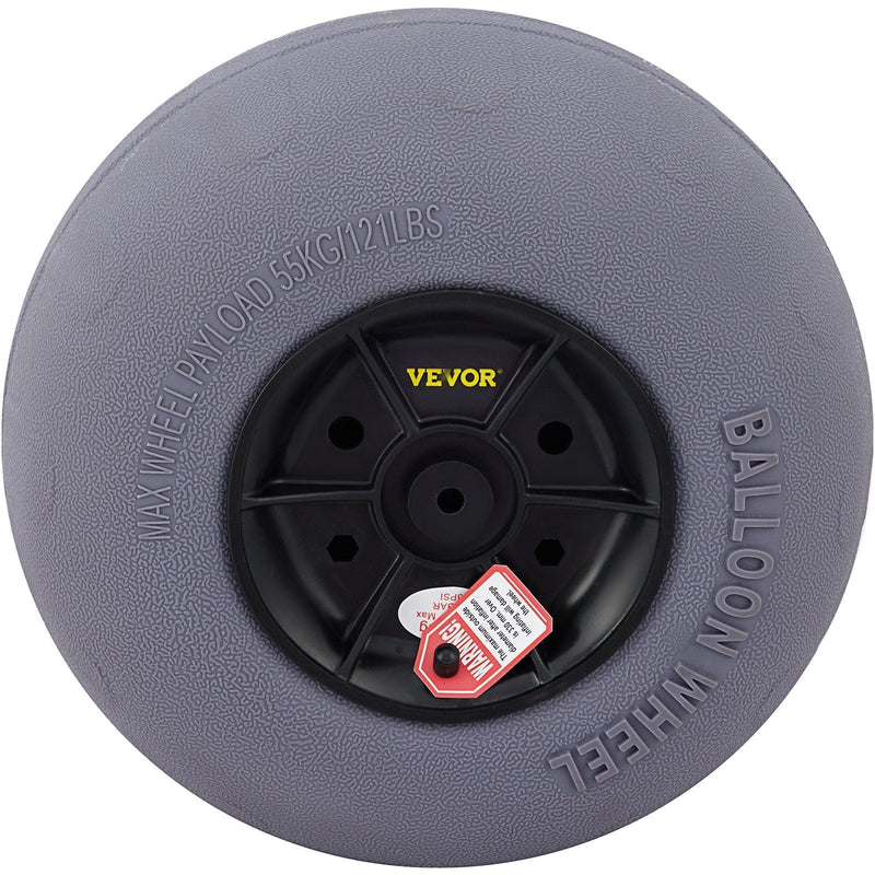 VEVOR Beach Balloon Wheels, 13" Replacement Sand Tires with 32" Stainless Steel Axle, TPU Cart Tires for Kayak Dolly, Canoe Cart and Buggy w/ Free Air Pump, 2-Pack