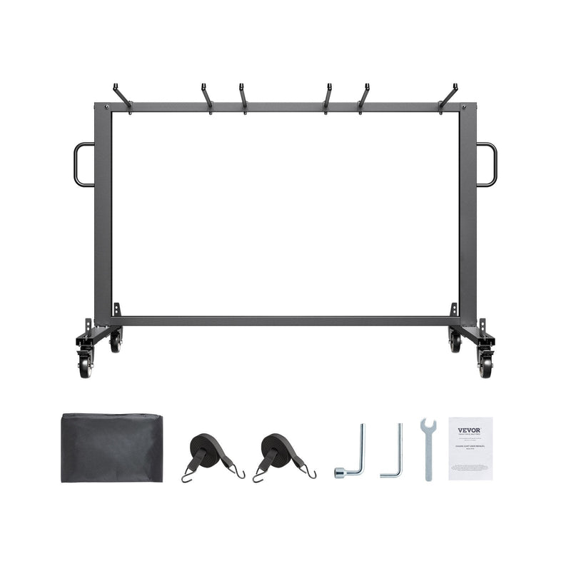VEVOR Folding Chair Rack Cart for 42 Chairs or 12 Tables of 400 LBS with Wheels