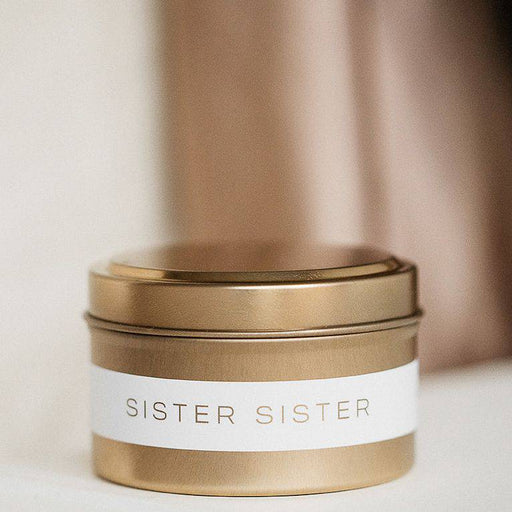 Sister Sister – Gold Travel Tin Candle | The Canvas Candle Co. - Home & Well