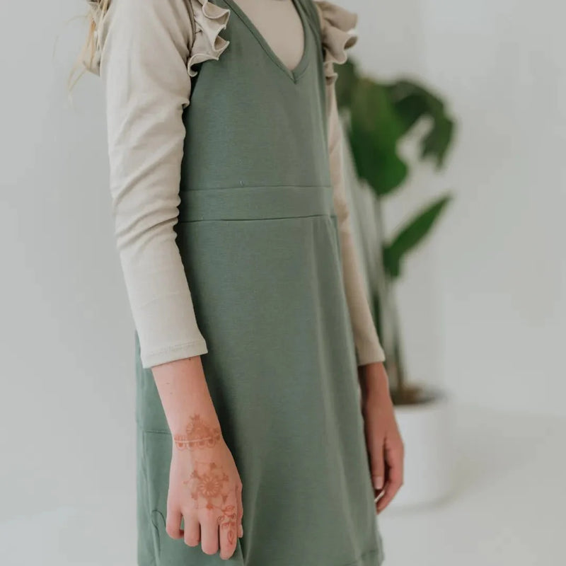 Youth Bamboo Ruffle Shoulder Long Sleeve Shirt — Last Call