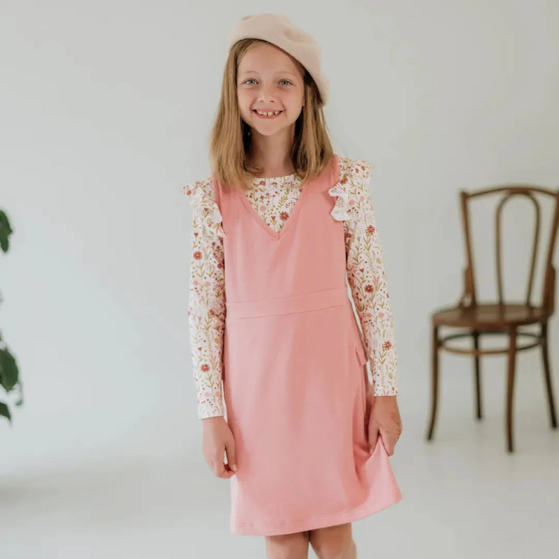 Youth Bamboo Ruffle Shoulder Long Sleeve Shirt — Last Call