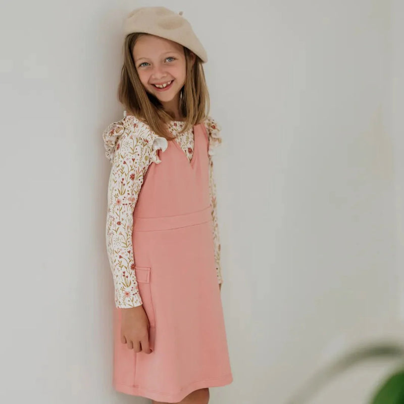 Youth Bamboo Ruffle Shoulder Long Sleeve Shirt — Last Call