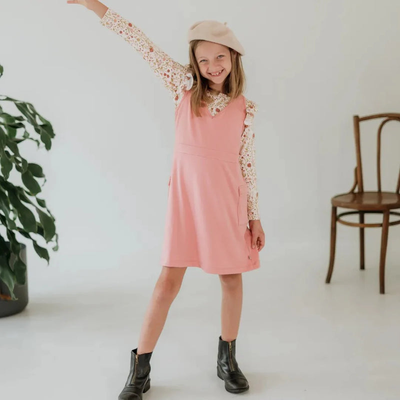 Youth Bamboo Ruffle Shoulder Long Sleeve Shirt — Last Call