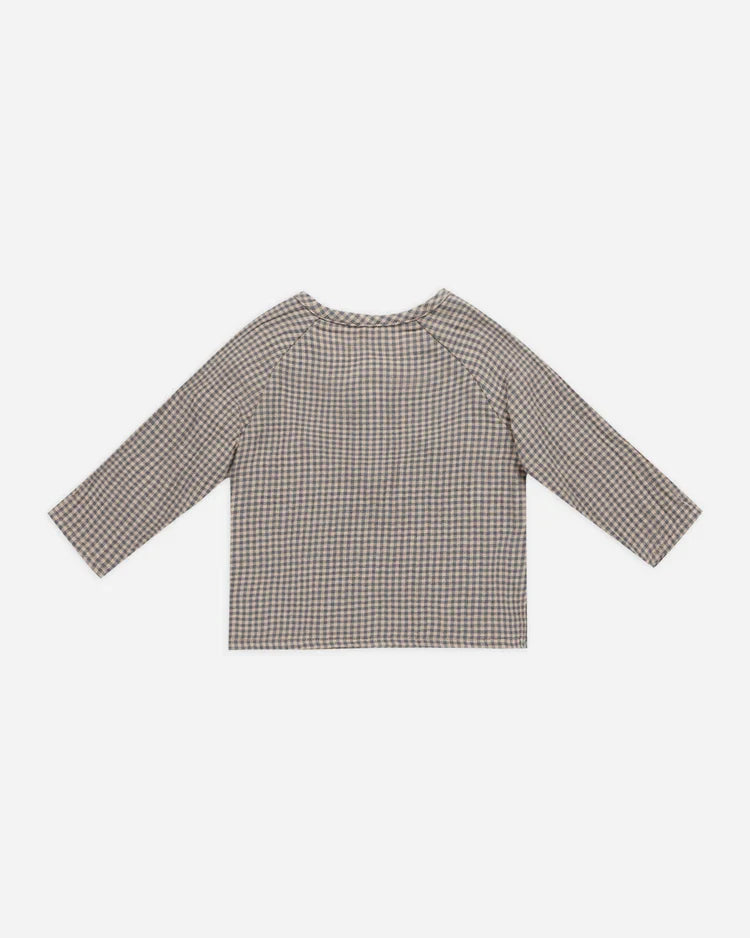 Zion Shirt | Indigo Gingham | Quincy Mae